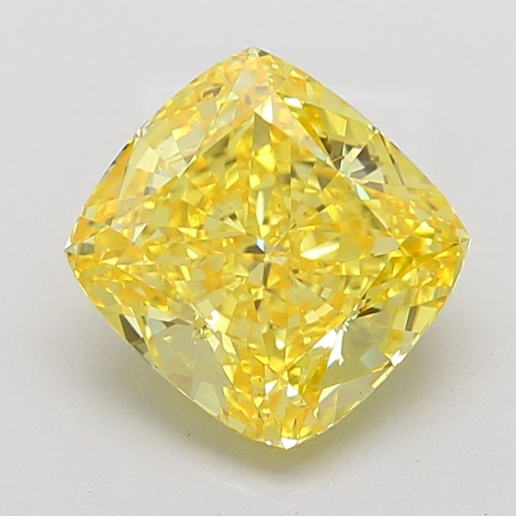Loose Diamond - CUSHION MODIFIED 5.01ct Fancy Vivid Yellow VS2: Loose Diamond - CUSHION MODIFIED 5.01ct Fancy Vivid Yellow VS2 Source: This is a real non-mined Diamond that has been grown in a lab Shape: CUSHION MODIFIED Carats: 5.01 Color: Fancy Vivid Yellow Cert