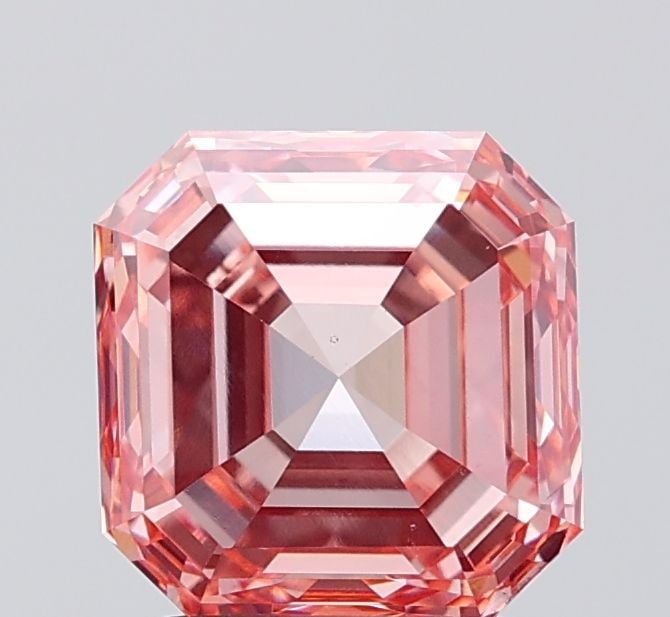 Loose Diamond - ASSCHER 3.0ct Fancy Intense Pink VS2: Loose Diamond - ASSCHER 3.0ct Fancy Intense Pink VS2 Source: This is a real non-mined Diamond that has been grown in a lab Shape: ASSCHER Carats: 3.0 Color: Fancy Intense Pink Certification: IGI Video