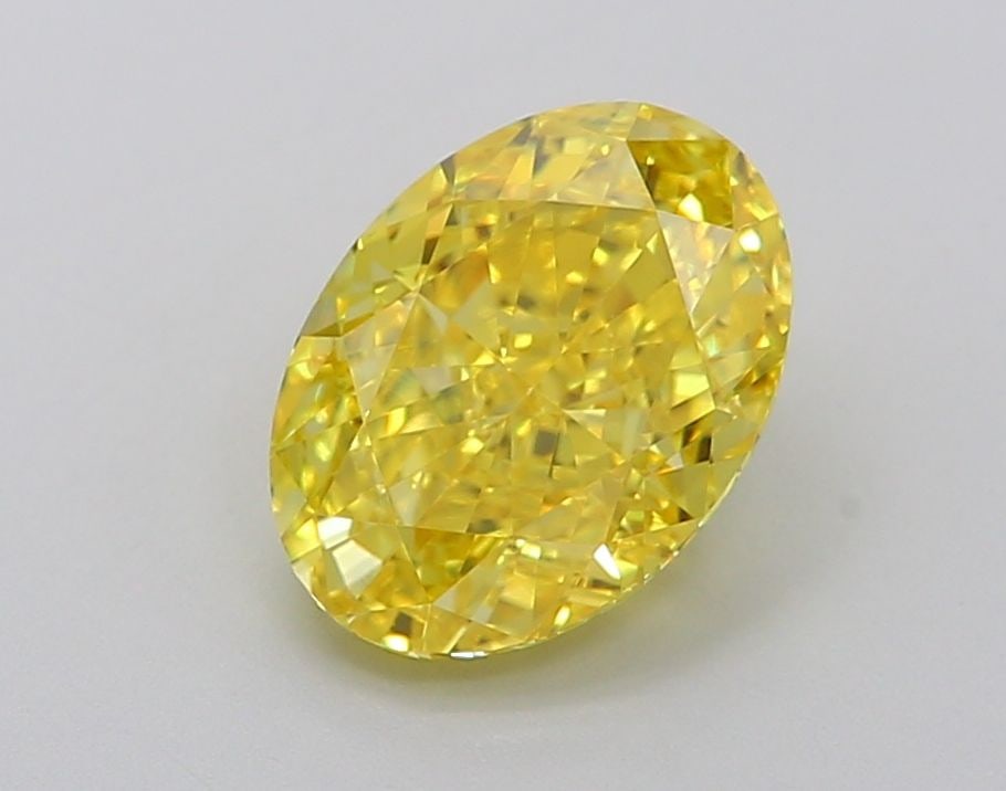 Loose Diamond - OVAL 2.22ct Fancy Vivid Yellow VS1: Loose Diamond - OVAL 2.22ct Fancy Vivid Yellow VS1 Source: This is a real non-mined Diamond that has been grown in a lab Shape: OVAL Carats: 2.22 Color: Fancy Vivid Yellow Certification: IGI Video: