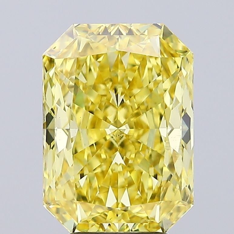 Loose Diamond - RADIANT 4.34ct Fancy Vivid Yellow VS1: Loose Diamond - RADIANT 4.34ct Fancy Vivid Yellow VS1 Source: This is a real non-mined Diamond that has been grown in a lab Shape: RADIANT Carats: 4.34 Color: Fancy Vivid Yellow Certification: IGI Vid