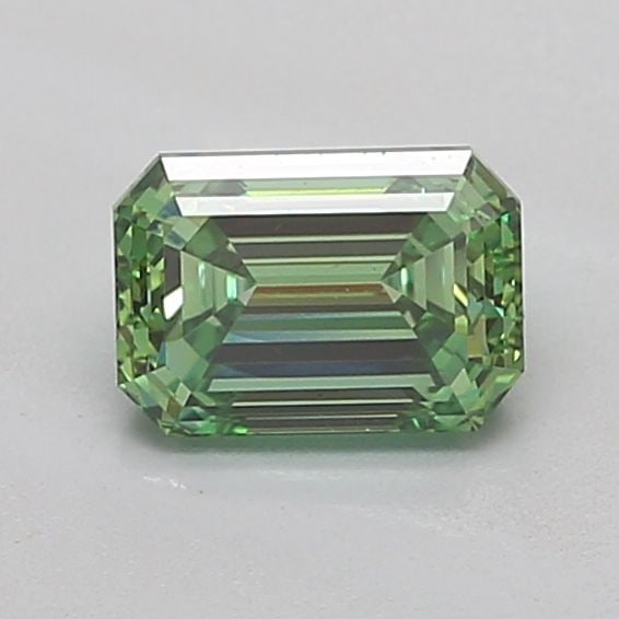 Loose Diamond - EMERALD 1.23ct Fancy Vivid Green VS1: Loose Diamond - EMERALD 1.23ct Fancy Vivid Green VS1 Source: This is a real non-mined Diamond that has been grown in a lab Shape: EMERALD Carats: 1.23 Color: Fancy Vivid Green Certification: IGI Video