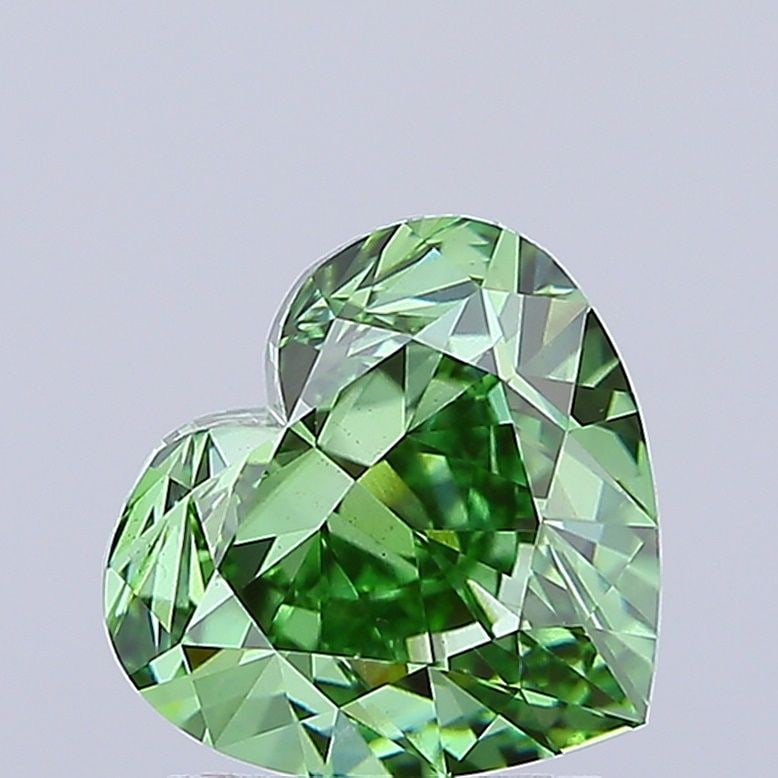 Loose Diamond - HEART 2.03ct Fancy Vivid Green VS1: Loose Diamond - HEART 2.03ct Fancy Vivid Green VS1 Source: This is a real non-mined Diamond that has been grown in a lab Shape: HEART Carats: 2.03 Color: Fancy Vivid Green Certification: IGI Video: