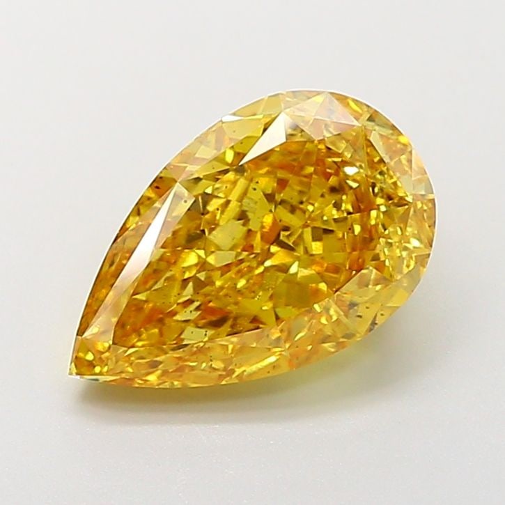 Loose Diamond - PEAR 5.03ct Fancy Vivid Orangey Yellow SI1: Loose Diamond - PEAR 5.03ct Fancy Vivid Orangey Yellow SI1 Source: This is a real non-mined Diamond that has been grown in a lab Shape: PEAR Carats: 5.03 Color: Fancy Vivid Orangey Yellow Certificatio