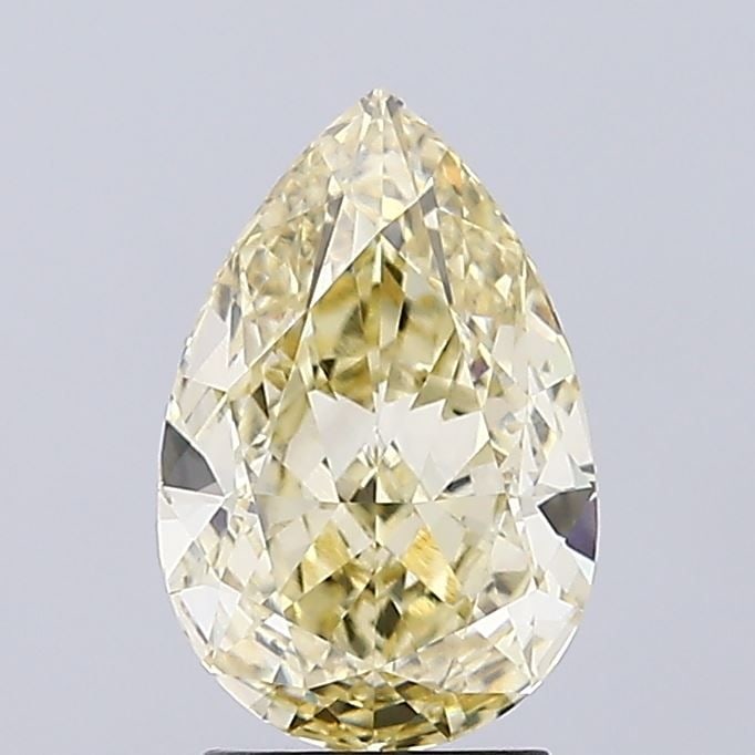 Loose Diamond - PEAR 3.03ct Fancy Yellow VVS2: Loose Diamond - PEAR 3.03ct Fancy Yellow VVS2 Source: This is a real non-mined Diamond that has been grown in a lab Shape: PEAR Carats: 3.03 Color: Fancy Yellow Certification: IGI Video:
