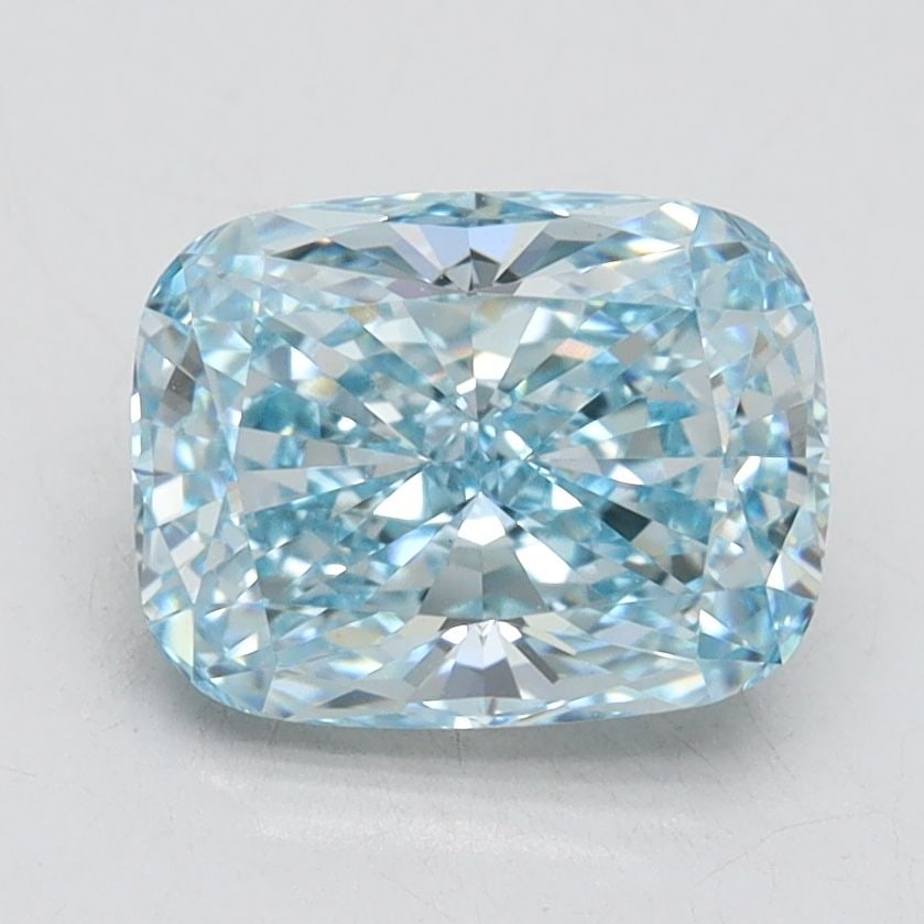 Loose Diamond - CUSHION BRILLIANT 2.02ct Fancy Vivid Blue VS1: Loose Diamond - CUSHION BRILLIANT 2.02ct Fancy Vivid Blue VS1 Source: This is a real non-mined Diamond that has been grown in a lab Shape: CUSHION BRILLIANT Carats: 2.02 Color: Fancy Vivid Blue Certif