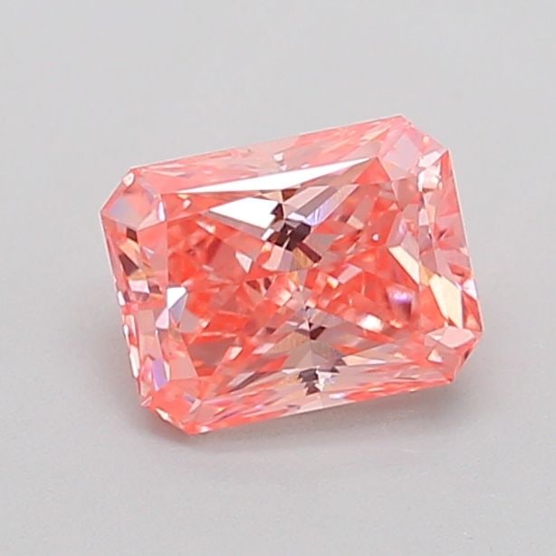 Loose Diamond - RADIANT 0.93ct Fancy Vivid Pink VS2: Loose Diamond - RADIANT 0.93ct Fancy Vivid Pink VS2 Source: This is a real non-mined Diamond that has been grown in a lab Shape: RADIANT Carats: 0.93 Color: Fancy Vivid Pink Certification: IGI Video: