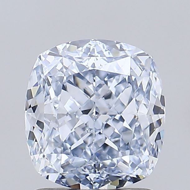 Loose Diamond - CUSHION MODIFIED 1.54ct Fancy Light Blue VVS1: Loose Diamond - CUSHION MODIFIED 1.54ct Fancy Light Blue VVS1 Source: This is a real non-mined Diamond that has been grown in a lab Shape: CUSHION MODIFIED Carats: 1.54 Color: Fancy Light Blue Certifi