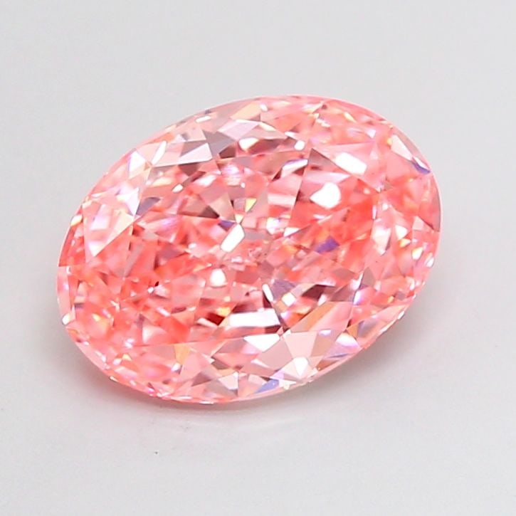 Loose Diamond - OVAL 2.33ct Fancy Vivid Pink VS2: Loose Diamond - OVAL 2.33ct Fancy Vivid Pink VS2 Source: This is a real non-mined Diamond that has been grown in a lab Shape: OVAL Carats: 2.33 Color: Fancy Vivid Pink Certification: IGI Video: