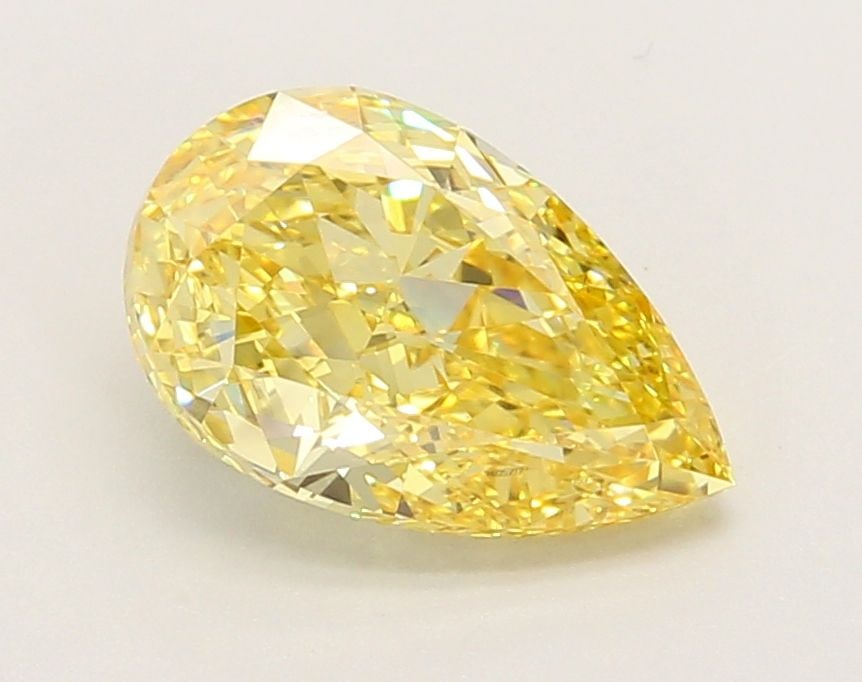 Loose Diamond - PEAR 1.92ct Fancy Vivid Yellow VS1: Loose Diamond - PEAR 1.92ct Fancy Vivid Yellow VS1 Source: This is a real non-mined Diamond that has been grown in a lab Shape: PEAR Carats: 1.92 Color: Fancy Vivid Yellow Certification: IGI Video: