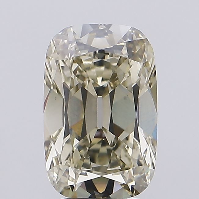 Loose Diamond - CUSHION BRILLIANT 3.01ct Fancy Light Gray Yellow VS1: Loose Diamond - CUSHION BRILLIANT 3.01ct Fancy Light Gray Yellow VS1 Source: This is a real non-mined Diamond that has been grown in a lab Shape: CUSHION BRILLIANT Carats: 3.01 Color: Fancy Light Gray