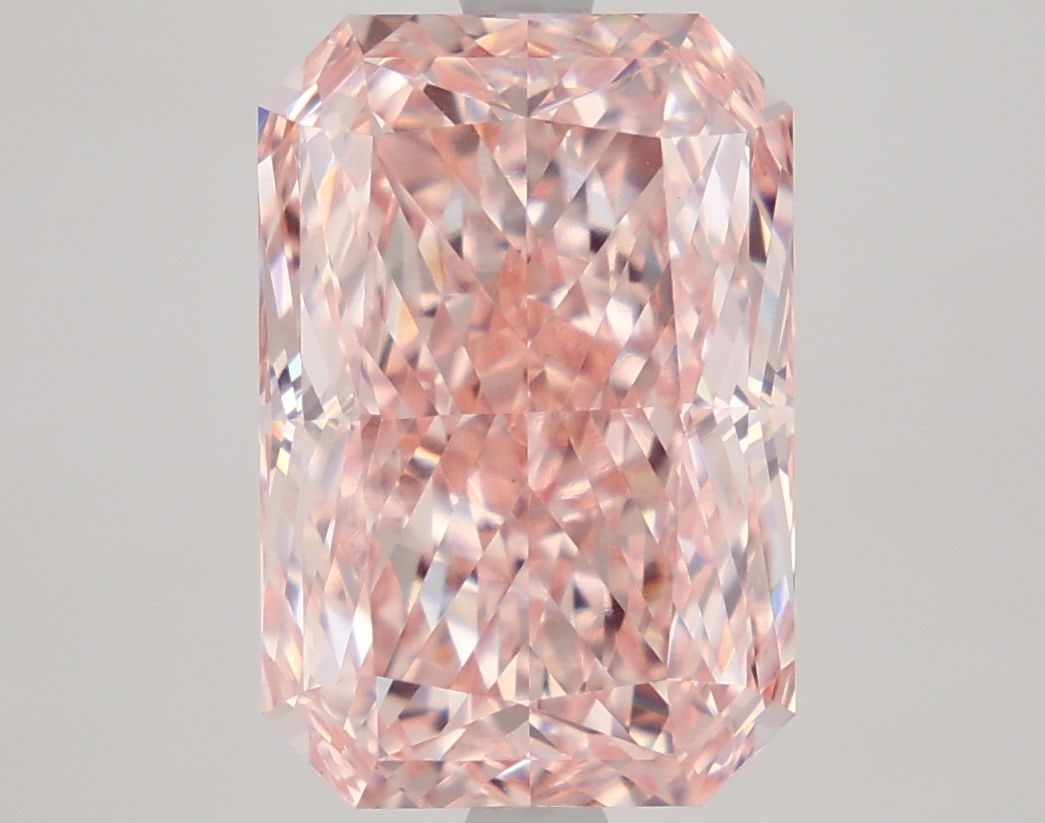 Loose Diamond - RADIANT 5.76ct Fancy Intense Pink VVS2: Loose Diamond - RADIANT 5.76ct Fancy Intense Pink VVS2 Source: This is a real non-mined Diamond that has been grown in a lab Shape: RADIANT Carats: 5.76 Color: Fancy Intense Pink Certification: IGI Vi