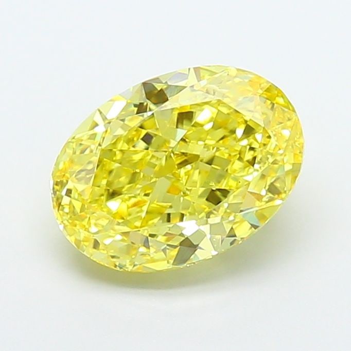 Loose Diamond - OVAL 4.11ct Fancy Vivid Yellow VS1: Loose Diamond - OVAL 4.11ct Fancy Vivid Yellow VS1 Source: This is a real non-mined Diamond that has been grown in a lab Shape: OVAL Carats: 4.11 Color: Fancy Vivid Yellow Certification: IGI Video: