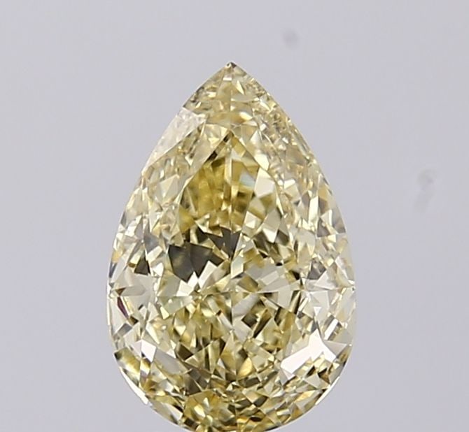 Loose Diamond - PEAR 1.46ct Fancy Light Yellow VS1: Loose Diamond - PEAR 1.46ct Fancy Light Yellow VS1 Source: This is a real non-mined Diamond that has been grown in a lab Shape: PEAR Carats: 1.46 Color: Fancy Light Yellow Certification: IGI Video: