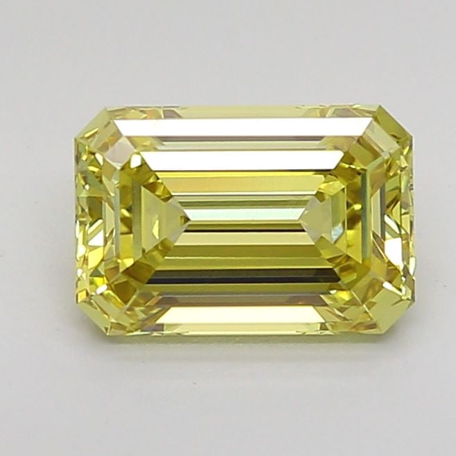 Loose Diamond - EMERALD 1.52ct Fancy Intense Yellow VVS2: Loose Diamond - EMERALD 1.52ct Fancy Intense Yellow VVS2 Source: This is a real non-mined Diamond that has been grown in a lab Shape: EMERALD Carats: 1.52 Color: Fancy Intense Yellow Certification: IG