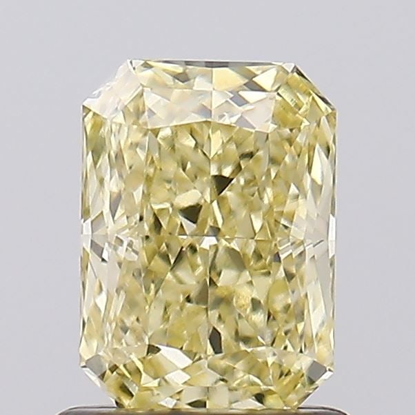 Loose Diamond - RADIANT 1.08ct Fancy Yellow VVS2: Loose Diamond - RADIANT 1.08ct Fancy Yellow VVS2 Source: This is a real non-mined Diamond that has been grown in a lab Shape: RADIANT Carats: 1.08 Color: Fancy Yellow Certification: IGI Video: