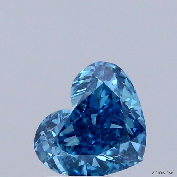 Loose Diamond - HEART 1.04ct Fancy Vivid Blue VS1: Loose Diamond - HEART 1.04ct Fancy Vivid Blue VS1 Source: This is a real non-mined Diamond that has been grown in a lab Shape: HEART Carats: 1.04 Color: Fancy Vivid Blue Certification: IGI Video: