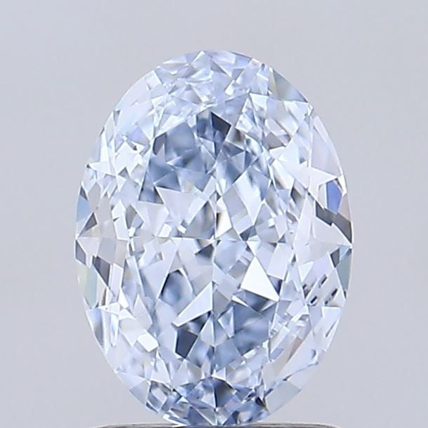 Loose Diamond - OVAL 1.15ct Fancy Light Blue VVS2: Loose Diamond - OVAL 1.15ct Fancy Light Blue VVS2 Source: This is a real non-mined Diamond that has been grown in a lab Shape: OVAL Carats: 1.15 Color: Fancy Light Blue Certification: IGI Video: