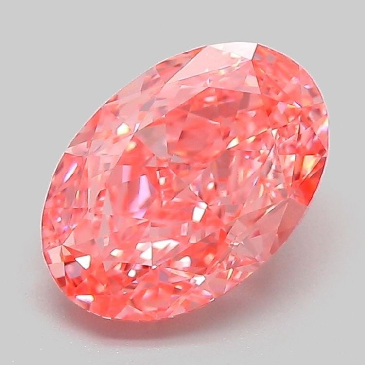 Loose Diamond - OVAL 2.11ct Fancy Vivid Pink VVS2: Loose Diamond - OVAL 2.11ct Fancy Vivid Pink VVS2 Source: This is a real non-mined Diamond that has been grown in a lab Shape: OVAL Carats: 2.11 Color: Fancy Vivid Pink Certification: IGI Video:
