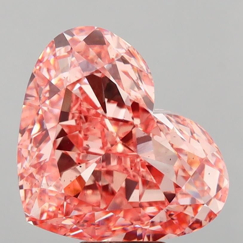 Loose Diamond - HEART 9.07ct Fancy Vivid Pink VS2: Loose Diamond - HEART 9.07ct Fancy Vivid Pink VS2 Source: This is a real non-mined Diamond that has been grown in a lab Shape: HEART Carats: 9.07 Color: Fancy Vivid Pink Certification: IGI Video: