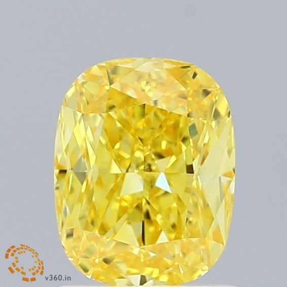 Loose Diamond - CUSHION BRILLIANT 1.35ct Fancy Vivid Yellow VS1: Loose Diamond - CUSHION BRILLIANT 1.35ct Fancy Vivid Yellow VS1 Source: This is a real non-mined Diamond that has been grown in a lab Shape: CUSHION BRILLIANT Carats: 1.35 Color: Fancy Vivid Yellow Ce