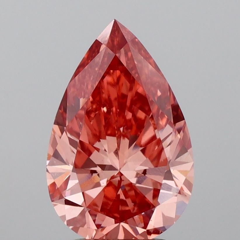 Loose Diamond - PEAR 2.13ct Fancy Vivid Pink VS2: Loose Diamond - PEAR 2.13ct Fancy Vivid Pink VS2 Source: This is a real non-mined Diamond that has been grown in a lab Shape: PEAR Carats: 2.13 Color: Fancy Vivid Pink Certification: IGI Video: