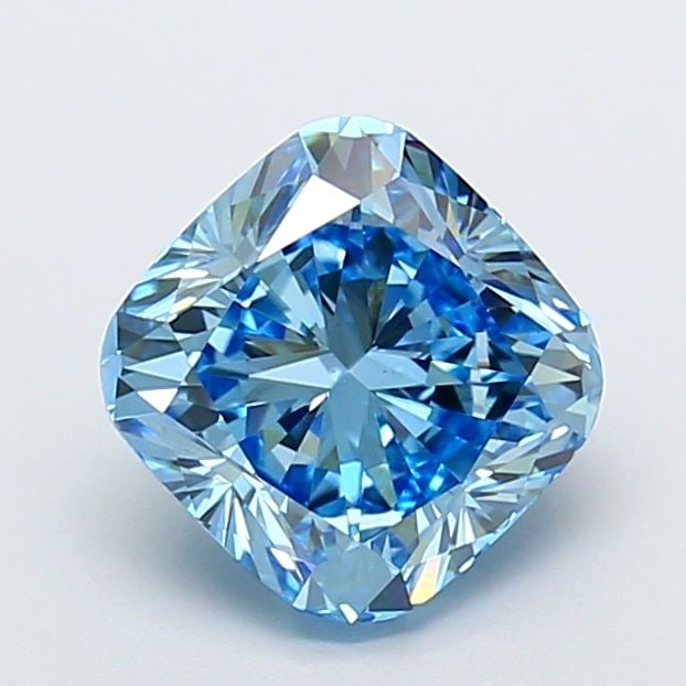 Loose Diamond - CUSHION MODIFIED 3.01ct Fancy Vivid Blue VS1: Loose Diamond - CUSHION MODIFIED 3.01ct Fancy Vivid Blue VS1 Source: This is a real non-mined Diamond that has been grown in a lab Shape: CUSHION MODIFIED Carats: 3.01 Color: Fancy Vivid Blue Certific