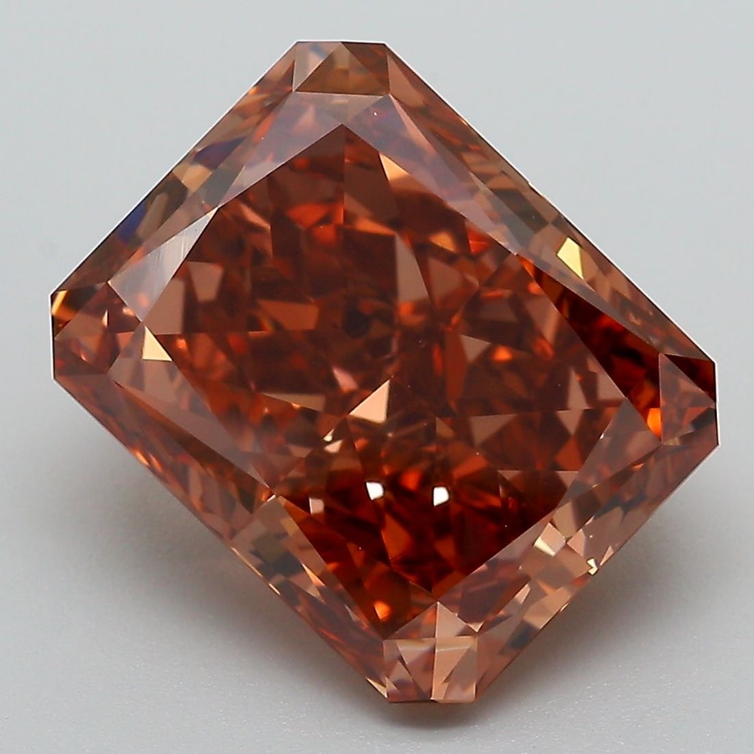 Loose Diamond - RADIANT 8.03ct Fancy Pink Brown VS2: Loose Diamond - RADIANT 8.03ct Fancy Pink Brown VS2 Source: This is a real non-mined Diamond that has been grown in a lab Shape: RADIANT Carats: 8.03 Color: Fancy Pink Brown Certification: IGI Video: