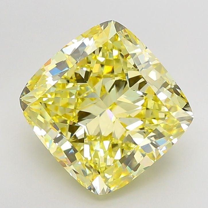 Loose Diamond - CUSHION MODIFIED 11.54ct Fancy Intense Yellow VS1: Loose Diamond - CUSHION MODIFIED 11.54ct Fancy Intense Yellow VS1 Source: This is a real non-mined Diamond that has been grown in a lab Shape: CUSHION MODIFIED Carats: 11.54 Color: Fancy Intense Yello