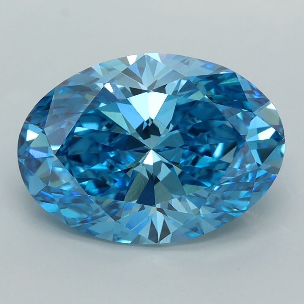 Loose Diamond - OVAL 3.52ct Fancy Vivid Blue VVS2: Loose Diamond - OVAL 3.52ct Fancy Vivid Blue VVS2 Source: This is a real non-mined Diamond that has been grown in a lab Shape: OVAL Carats: 3.52 Color: Fancy Vivid Blue Certification: IGI Video: