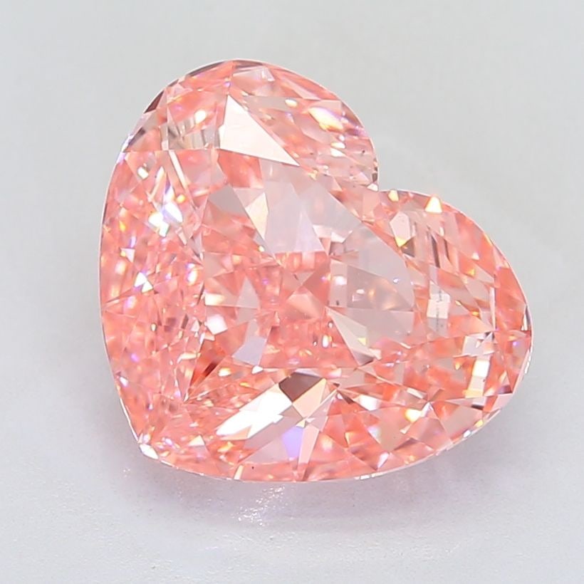 Loose Diamond - HEART 9.06ct Fancy Vivid Pink VS1: Loose Diamond - HEART 9.06ct Fancy Vivid Pink VS1 Source: This is a real non-mined Diamond that has been grown in a lab Shape: HEART Carats: 9.06 Color: Fancy Vivid Pink Certification: IGI Video: