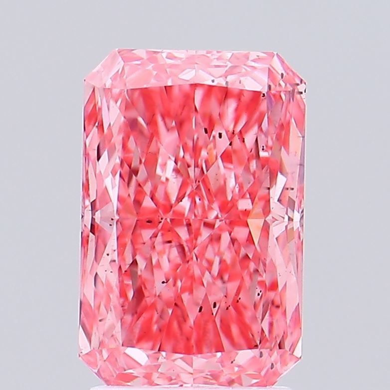 Loose Diamond - RADIANT 2.04ct Fancy Vivid Pink SI1: Loose Diamond - RADIANT 2.04ct Fancy Vivid Pink SI1 Source: This is a real non-mined Diamond that has been grown in a lab Shape: RADIANT Carats: 2.04 Color: Fancy Vivid Pink Certification: IGI Video: