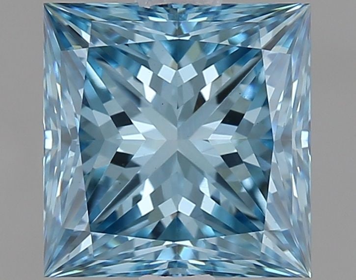 Loose Diamond - PRINCESS 1.3ct Fancy Vivid Blue VS1: Loose Diamond - PRINCESS 1.3ct Fancy Vivid Blue VS1 Source: This is a real non-mined Diamond that has been grown in a lab Shape: PRINCESS Carats: 1.3 Color: Fancy Vivid Blue Certification: IGI Video:
