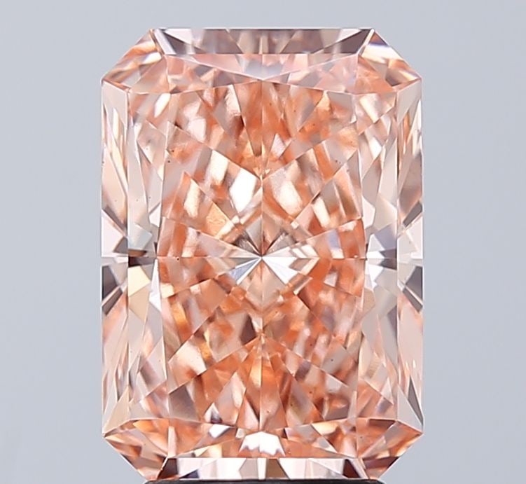 Loose Diamond - RADIANT 4.01ct Fancy Vivid Orangey Pink VS1: Loose Diamond - RADIANT 4.01ct Fancy Vivid Orangey Pink VS1 Source: This is a real non-mined Diamond that has been grown in a lab Shape: RADIANT Carats: 4.01 Color: Fancy Vivid Orangey Pink Certificat