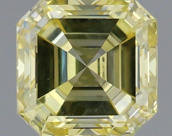 Loose Diamond - ASSCHER 0.73ct Fancy Intense Yellow VS1: Loose Diamond - ASSCHER 0.73ct Fancy Intense Yellow VS1 Source: This is a real non-mined Diamond that has been grown in a lab Shape: ASSCHER Carats: 0.73 Color: Fancy Intense Yellow Certification: IGI