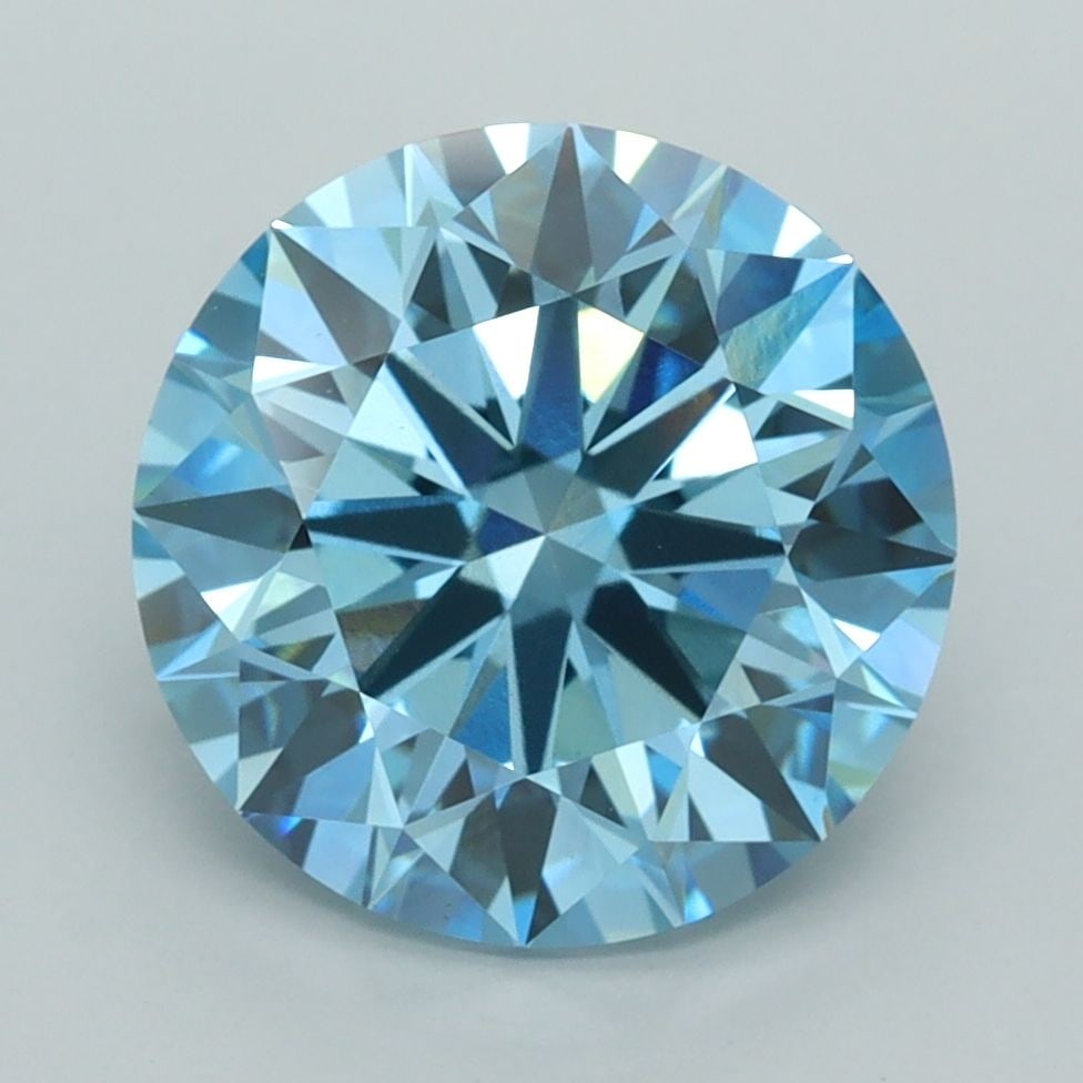 Ideal Loose Diamond - ROUND 4.01ct Fancy Vivid Blue VVS2: Ideal Loose Diamond - ROUND 4.01ct Fancy Vivid Blue VVS2 Source: This is a real non-mined Diamond that has been grown in a lab Shape: ROUND Carats: 4.01 Color: Fancy Vivid Blue Certification: IGI Vide