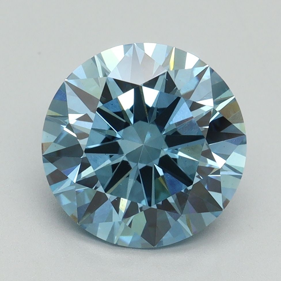 Ideal Loose Diamond - ROUND 3.1ct Fancy Vivid Blue VS1: Ideal Loose Diamond - ROUND 3.1ct Fancy Vivid Blue VS1 Source: This is a real non-mined Diamond that has been grown in a lab Shape: ROUND Carats: 3.1 Color: Fancy Vivid Blue Certification: IGI Video: