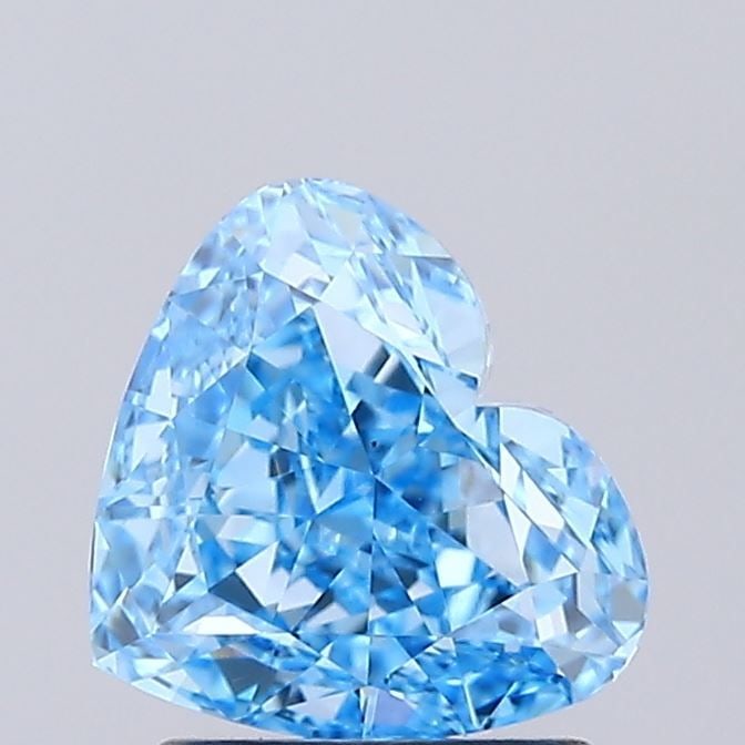 Loose Diamond - HEART 1.51ct Fancy Vivid Blue VS1: Loose Diamond - HEART 1.51ct Fancy Vivid Blue VS1 Source: This is a real non-mined Diamond that has been grown in a lab Shape: HEART Carats: 1.51 Color: Fancy Vivid Blue Certification: IGI Video: