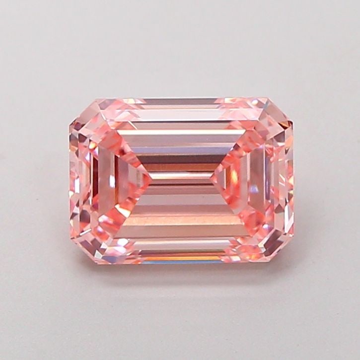 Loose Diamond - EMERALD 2.06ct Fancy Intense Pink VS1: Loose Diamond - EMERALD 2.06ct Fancy Intense Pink VS1 Source: This is a real non-mined Diamond that has been grown in a lab Shape: EMERALD Carats: 2.06 Color: Fancy Intense Pink Certification: IGI Vid