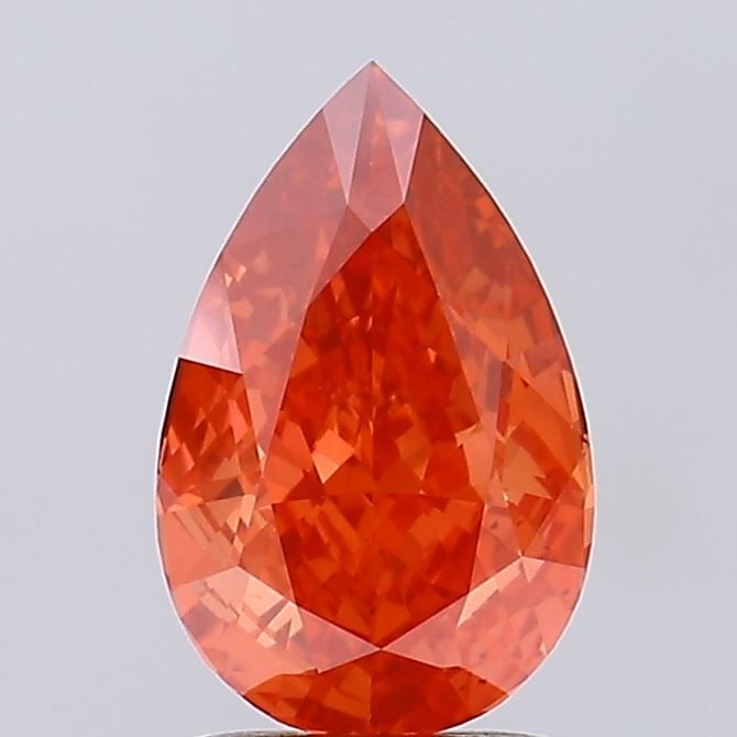 Loose Diamond - PEAR 1.72ct Fancy Vivid Red VS1: Loose Diamond - PEAR 1.72ct Fancy Vivid Red VS1 Source: This is a real non-mined Diamond that has been grown in a lab Shape: PEAR Carats: 1.72 Color: Fancy Vivid Red Certification: IGI Video: