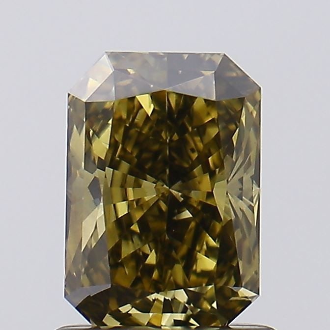 Loose Diamond - RADIANT 1.11ct Fancy Gray Yellow VS1: Loose Diamond - RADIANT 1.11ct Fancy Gray Yellow VS1 Source: This is a real non-mined Diamond that has been grown in a lab Shape: RADIANT Carats: 1.11 Color: Fancy Gray Yellow Certification: IGI Video