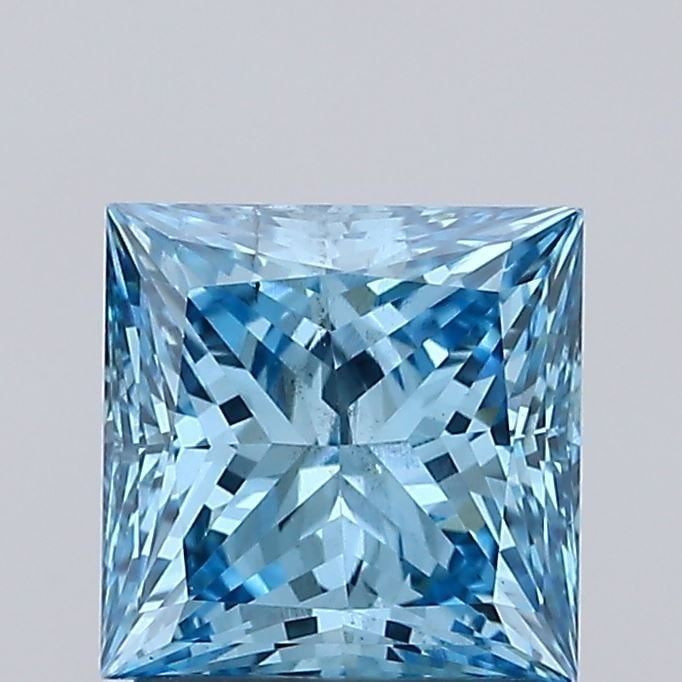 Loose Diamond - PRINCESS 1.4ct Fancy Vivid Blue VS2: Loose Diamond - PRINCESS 1.4ct Fancy Vivid Blue VS2 Source: This is a real non-mined Diamond that has been grown in a lab Shape: PRINCESS Carats: 1.4 Color: Fancy Vivid Blue Certification: IGI Video: