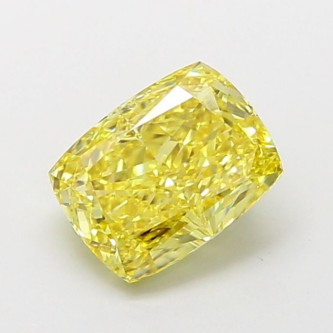 Loose Diamond - CUSHION MODIFIED 2.02ct Fancy Intense Yellow VS2: Loose Diamond - CUSHION MODIFIED 2.02ct Fancy Intense Yellow VS2 Source: This is a real non-mined Diamond that has been grown in a lab Shape: CUSHION MODIFIED Carats: 2.02 Color: Fancy Intense Yellow 