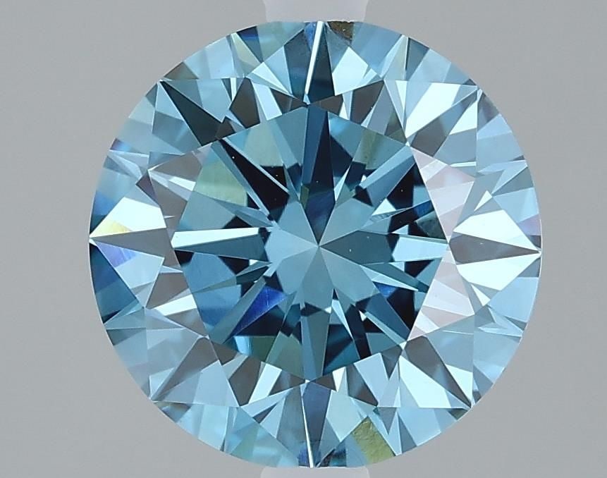 Loose Diamond - ROUND 2.15ct Fancy Vivid Blue VVS2: Loose Diamond - ROUND 2.15ct Fancy Vivid Blue VVS2 Source: This is a real non-mined Diamond that has been grown in a lab Shape: ROUND Carats: 2.15 Color: Fancy Vivid Blue Certification: IGI Video: