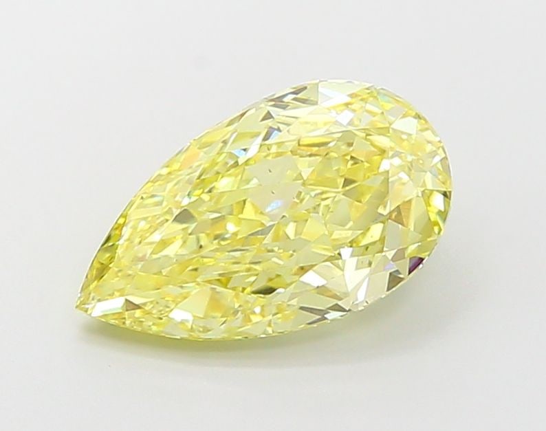 Loose Diamond - PEAR 3.02ct Fancy Vivid Yellow VS2: Loose Diamond - PEAR 3.02ct Fancy Vivid Yellow VS2 Source: This is a real non-mined Diamond that has been grown in a lab Shape: PEAR Carats: 3.02 Color: Fancy Vivid Yellow Certification: IGI Video:
