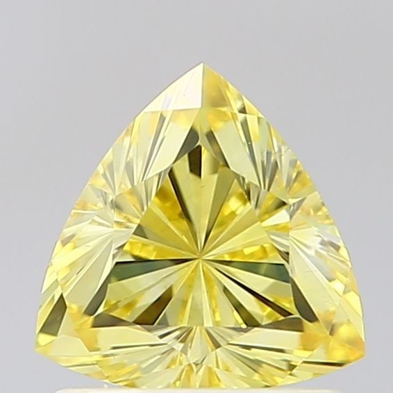 Loose Diamond - TRIANGULAR 1.04ct Fancy Intense Yellow VS1: Loose Diamond - TRIANGULAR 1.04ct Fancy Intense Yellow VS1 Source: This is a real non-mined Diamond that has been grown in a lab Shape: TRIANGULAR Carats: 1.04 Color: Fancy Intense Yellow Certificatio