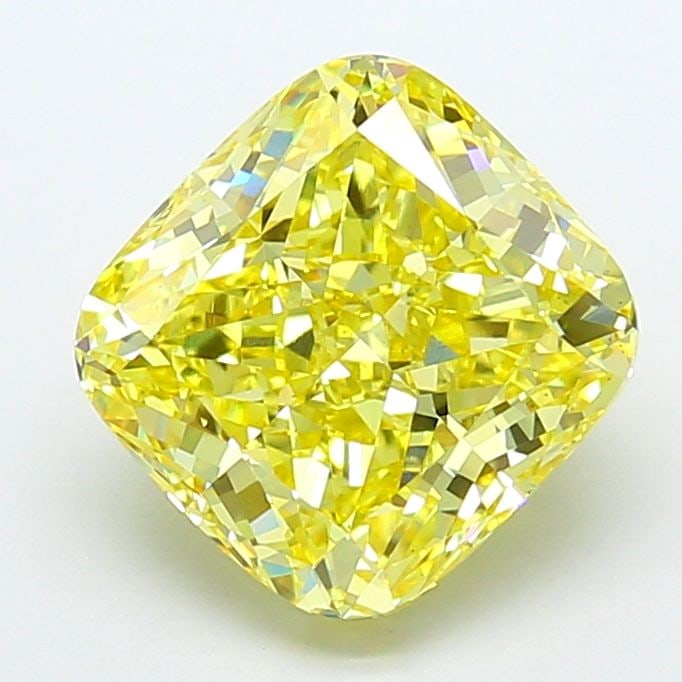 Loose Diamond - CUSHION MODIFIED 5.0ct Fancy Intense Yellow VS1: Loose Diamond - CUSHION MODIFIED 5.0ct Fancy Intense Yellow VS1 Source: This is a real non-mined Diamond that has been grown in a lab Shape: CUSHION MODIFIED Carats: 5.0 Color: Fancy Intense Yellow Ce