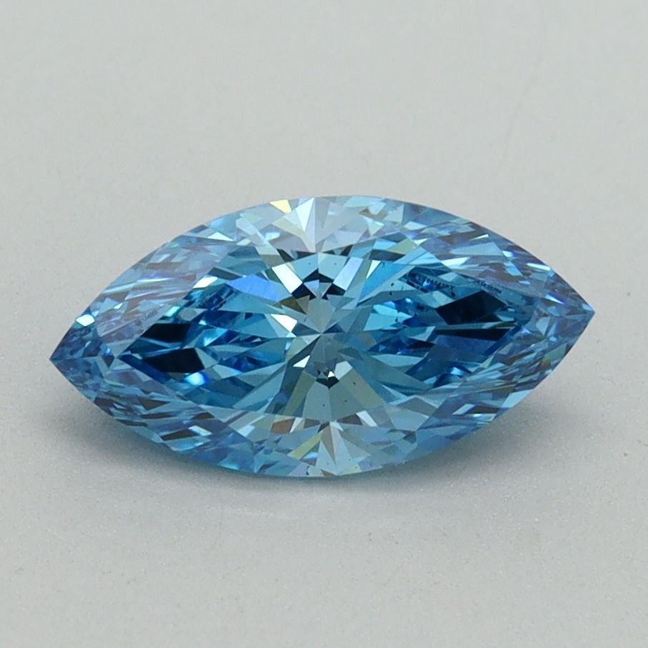 Loose Diamond - MARQUISE 1.08ct Fancy Vivid Blue VS2: Loose Diamond - MARQUISE 1.08ct Fancy Vivid Blue VS2 Source: This is a real non-mined Diamond that has been grown in a lab Shape: MARQUISE Carats: 1.08 Color: Fancy Vivid Blue Certification: IGI Video