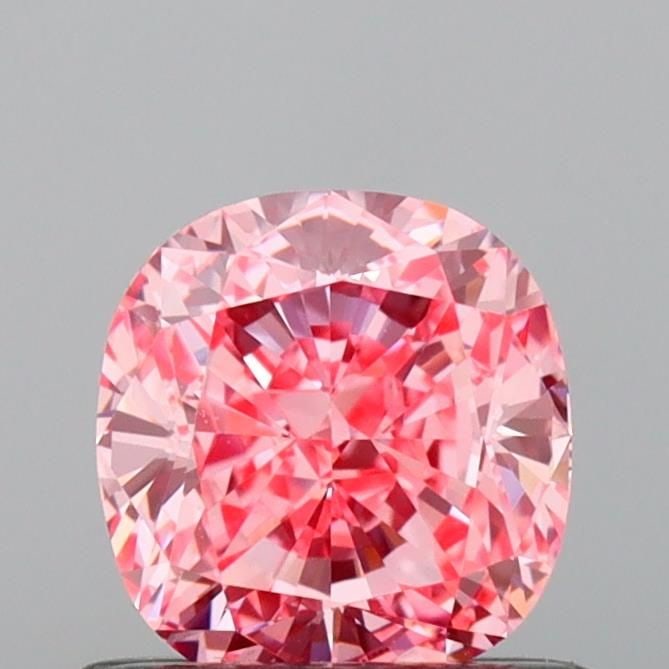 Loose Diamond - CUSHION MODIFIED 0.98ct Fancy Vivid Pink VVS2: Loose Diamond - CUSHION MODIFIED 0.98ct Fancy Vivid Pink VVS2 Source: This is a real non-mined Diamond that has been grown in a lab Shape: CUSHION MODIFIED Carats: 0.98 Color: Fancy Vivid Pink Certifi