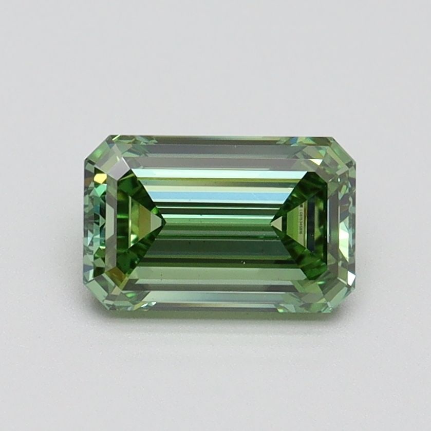 Loose Diamond - EMERALD 1.01ct Fancy Vivid Green VS1: Loose Diamond - EMERALD 1.01ct Fancy Vivid Green VS1 Source: This is a real non-mined Diamond that has been grown in a lab Shape: EMERALD Carats: 1.01 Color: Fancy Vivid Green Certification: IGI Video