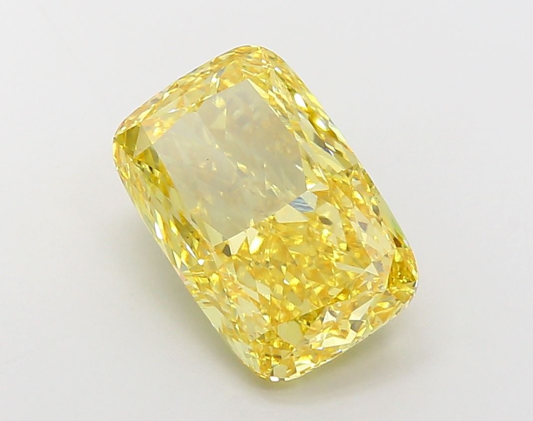 Loose Diamond - CUSHION MODIFIED 7.68ct Fancy Vivid Yellow VS1: Loose Diamond - CUSHION MODIFIED 7.68ct Fancy Vivid Yellow VS1 Source: This is a real non-mined Diamond that has been grown in a lab Shape: CUSHION MODIFIED Carats: 7.68 Color: Fancy Vivid Yellow Cert